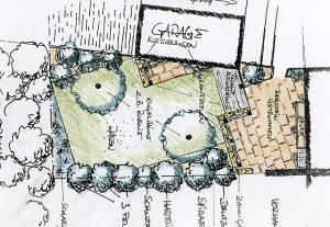 Sketch of a Garden Design
