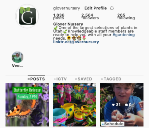 Glover Nursery Instagram