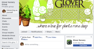 Glover Nursery Facebook Page