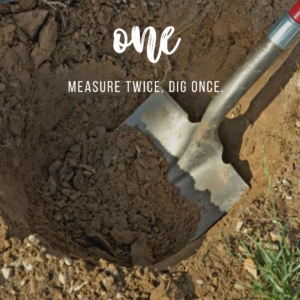 Measure Twice, Dig Once
